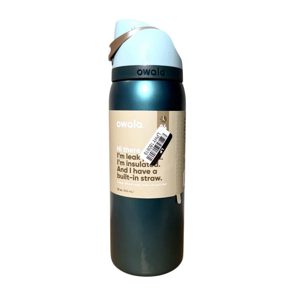 Special Edition Holiday Owala 32oz Stainless Steel FreeSip Water Bottle Green